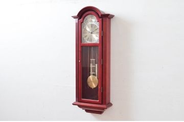 中古　BULOVA(ブローバ)　Bulova Tatianna Wall Chimes Clock(タチアナチャイムウォールクロック)　C3381　色味の美しいグランドファーザークロック(柱時計、掛け時計、古時計、振り子時計)(R-081994)