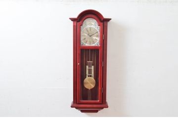 中古　BULOVA(ブローバ)　Bulova Tatianna Wall Chimes Clock(タチアナチャイムウォールクロック)　C3381　色味の美しいグランドファーザークロック(柱時計、掛け時計、古時計、振り子時計)(R-081994)