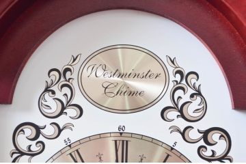 中古　BULOVA(ブローバ)　Bulova Tatianna Wall Chimes Clock(タチアナチャイムウォールクロック)　C3381　色味の美しいグランドファーザークロック(柱時計、掛け時計、古時計、振り子時計)(R-081994)