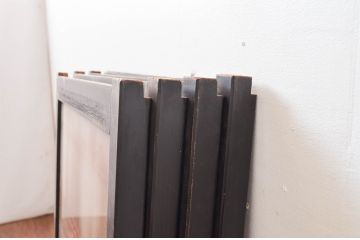 アンティーク建具　両面ガラス　上質な和の空間を演出する組子入り書院戸4枚セット(ガラス戸、引き戸)(R-081995)