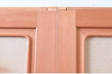 中古　美品　和の趣あふれる組子入りガラス帯戸4枚セット(引き戸、建具)(R-081996)