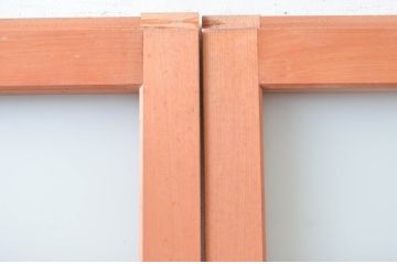 ビンテージ建具　和風レトロな雰囲気漂うガラス戸4枚セット(引き戸、ヴィンテージ)(R-081998)