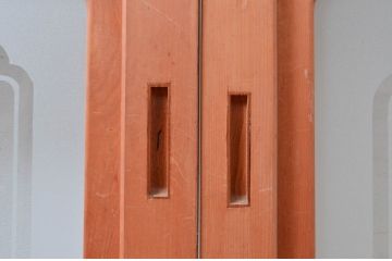 ビンテージ建具　和風レトロな雰囲気漂うガラス戸4枚セット(引き戸、ヴィンテージ)(R-081998)