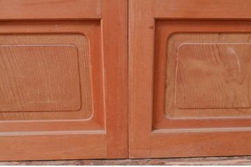 ビンテージ建具　和風レトロな雰囲気漂うガラス戸4枚セット(引き戸、ヴィンテージ)(R-081998)