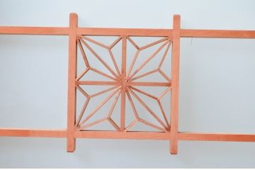 ビンテージ建具　和風レトロな雰囲気漂うガラス戸4枚セット(引き戸、ヴィンテージ)(R-081999)
