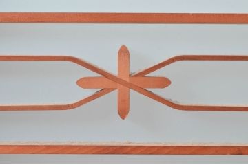 ビンテージ建具　和風レトロな雰囲気漂うガラス戸4枚セット(引き戸、ヴィンテージ)(R-081999)