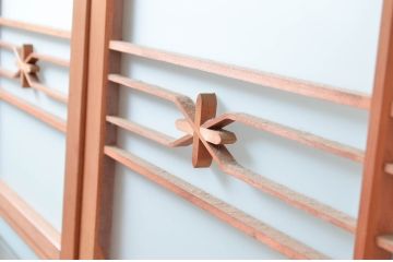 ビンテージ建具　和風レトロな雰囲気漂うガラス戸4枚セット(引き戸、ヴィンテージ)(R-081999)