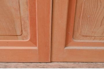 ビンテージ建具　和風レトロな雰囲気漂うガラス戸4枚セット(引き戸、ヴィンテージ)(R-081999)