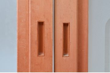 ビンテージ建具　和風レトロな雰囲気漂うガラス戸4枚セット(引き戸、ヴィンテージ)(R-081999)