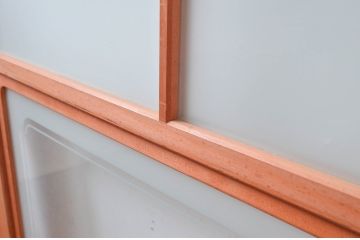 ビンテージ建具　和風レトロな雰囲気漂うガラス戸4枚セット(引き戸、ヴィンテージ)(R-081999)