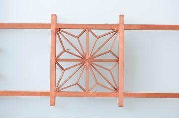 ビンテージ建具　和風レトロな雰囲気漂うガラス戸2枚セット(引き戸、ヴィンテージ)(R-082000)