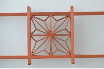 ビンテージ建具　和風レトロな雰囲気漂うガラス戸4枚セット(引き戸、ヴィンテージ)(R-082001)