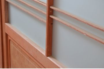 ビンテージ建具　和風レトロな雰囲気漂うガラス戸4枚セット(引き戸、ヴィンテージ)(R-082001)