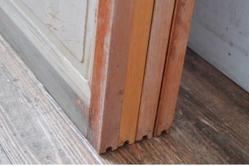 ビンテージ建具　和風レトロな雰囲気漂うガラス戸4枚セット(引き戸、ヴィンテージ)(R-082001)