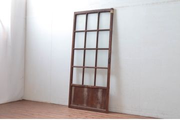 アンティーク建具　レトロな佇まいが魅力的なガラス扉1枚(ドア)(R-082005)
