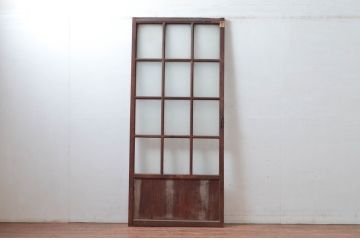 アンティーク建具　レトロな佇まいが魅力的なガラス扉1枚(ドア)(R-082005)