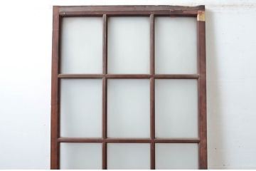 アンティーク建具　レトロな佇まいが魅力的なガラス扉1枚(ドア)(R-082005)