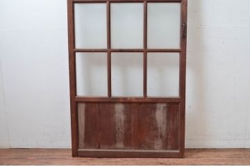 アンティーク建具　レトロな佇まいが魅力的なガラス扉1枚(ドア)(R-082005)