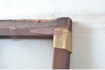 アンティーク建具　レトロな佇まいが魅力的なガラス扉1枚(ドア)(R-082005)