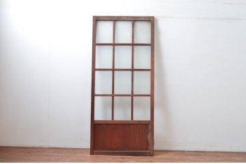 アンティーク建具　レトロな佇まいが魅力的なガラス扉1枚(ドア)(R-082005)
