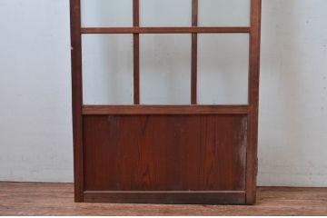 アンティーク建具　レトロな佇まいが魅力的なガラス扉1枚(ドア)(R-082005)