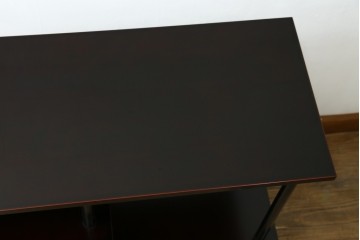 中古　美品　茶道具　本漆溜塗りの色合いが美しい違い棚　定価約16万円　(R-082013)