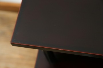 中古　美品　茶道具　本漆溜塗りの色合いが美しい違い棚　定価約16万円　(R-082013)