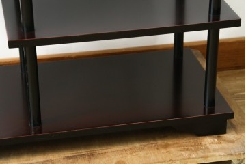 中古　美品　茶道具　本漆溜塗りの色合いが美しい違い棚　定価約16万円　(R-082013)