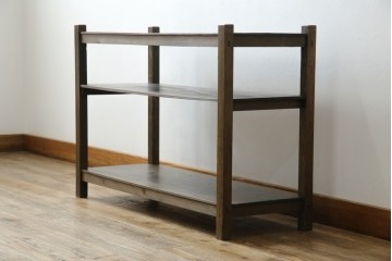 和製アンティーク　シンプルで簡素なデザインが取り入れやすい飾り棚　(R-082014)