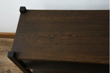 和製アンティーク　シンプルで簡素なデザインが取り入れやすい飾り棚　(R-082014)