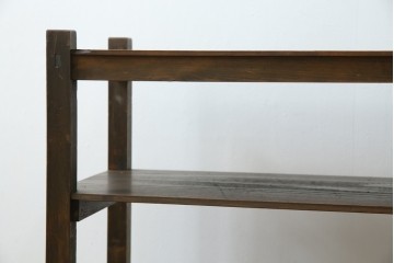 和製アンティーク　シンプルで簡素なデザインが取り入れやすい飾り棚　(R-082014)