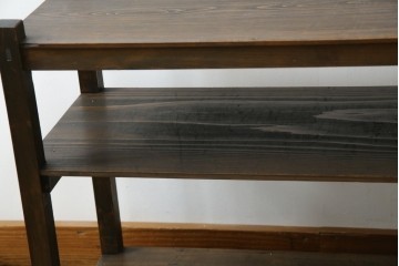 和製アンティーク　シンプルで簡素なデザインが取り入れやすい飾り棚　(R-082014)