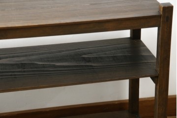 和製アンティーク　シンプルで簡素なデザインが取り入れやすい飾り棚　(R-082014)