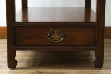 中古　ヘンレドン(HENREDON)　李朝　シノワズリ(chinoiserie)デザイン　オリエンタルなデザインが目を引くサイドテーブル　(R-082016)