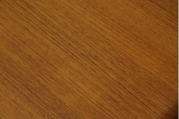 和製ビンテージ　希少サイズ!!　ジャパンビンテージ　チーク材　北欧デザインの丸みをおびたシームレスデザインのスタイリッシュな6人掛けテーブル　(R-082018)