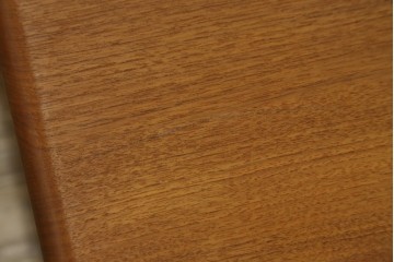 和製ビンテージ　希少サイズ!!　ジャパンビンテージ　チーク材　北欧デザインの丸みをおびたシームレスデザインのスタイリッシュな6人掛けテーブル　(R-082018)
