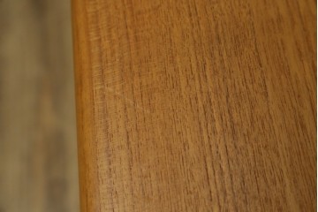 和製ビンテージ　希少サイズ!!　ジャパンビンテージ　チーク材　北欧デザインの丸みをおびたシームレスデザインのスタイリッシュな6人掛けテーブル　(R-082018)