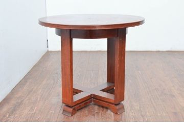 和製アンティーク　ミッドセンチュリー　洗練されたデザインが魅力のモダニズムカフェテーブル(コーヒーテーブル、ラウンドテーブル、丸テーブル)(R-082019)