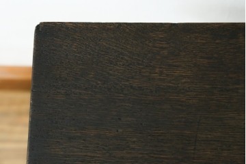 和製アンティーク　楢(ナラ)材　脚の透かし彫りが目を引くサイドテーブル　(R-082025)