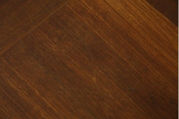 和製アンティーク　天板パーケットリー　洋風デザイン　緩やかな猫脚が魅力的なラウンドコーヒーテーブル　(R-082026)