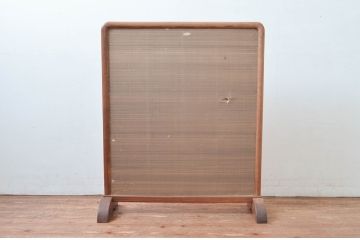 和製アンティーク　桑材フレームの味わい深い佇まいが魅力の衝立(衝立て、つい立て、衝い立て、パーテーション、間仕切り)(R-082028)