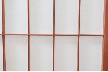 和製アンティーク　和の風情が漂う障子入り衝立て(ついたて、衝い立て、パーテーション、間仕切り、ディスプレイ、店舗什器)(R-082030)