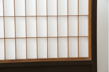 和製アンティーク　和の風情が漂う障子入り衝立て　(R-082030)