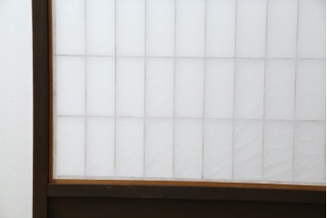 和製アンティーク　和の風情が漂う障子入り衝立て　(R-082030)