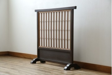 和製アンティーク　和の風情が漂う障子入り衝立て　(R-082030)