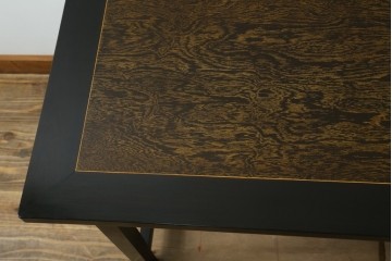 和製アンティーク　上手物!!　ツートンカラートップ　古い洋館の作りの良い、ツートンカラートップ洋風テーブル　(R-082031)