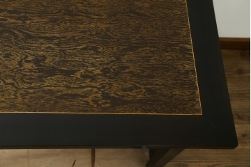和製アンティーク　上手物!!　ツートンカラートップ　古い洋館の作りの良い、ツートンカラートップ洋風テーブル　(R-082031)