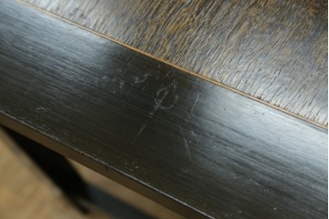和製アンティーク　上手物!!　ツートンカラートップ　古い洋館の作りの良い、ツートンカラートップ洋風テーブル　(R-082031)