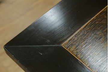 和製アンティーク　上手物!!　ツートンカラートップ　古い洋館の作りの良い、ツートンカラートップ洋風テーブル　(R-082031)