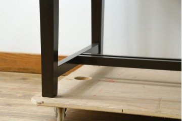 和製アンティーク　上手物!!　ツートンカラートップ　古い洋館の作りの良い、ツートンカラートップ洋風テーブル　(R-082031)